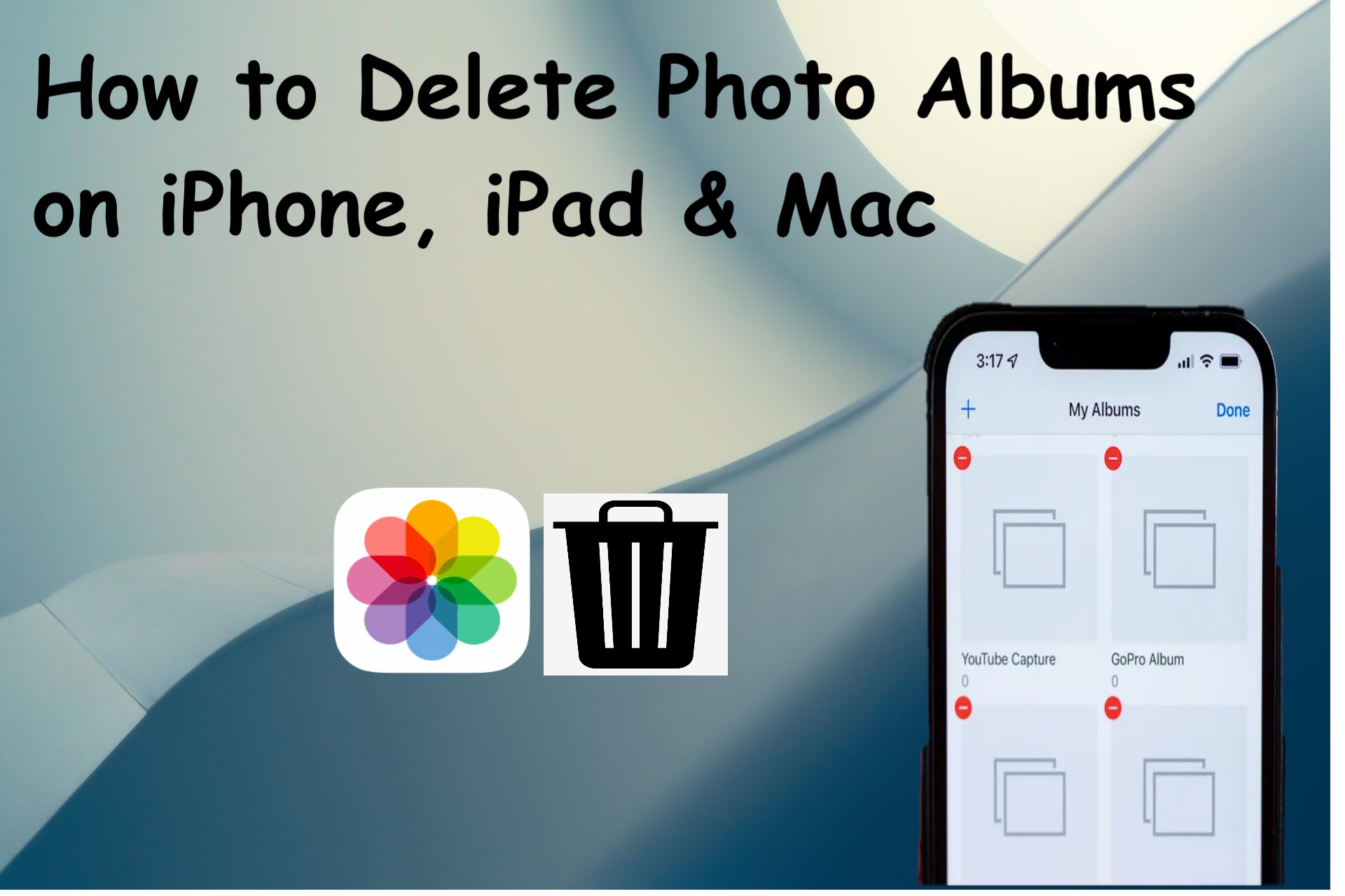 How to delete photo albums on iPhone