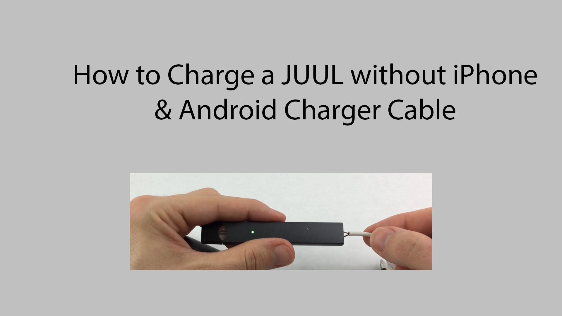 How to Charge a JUUL with iPhone Charger or other devices