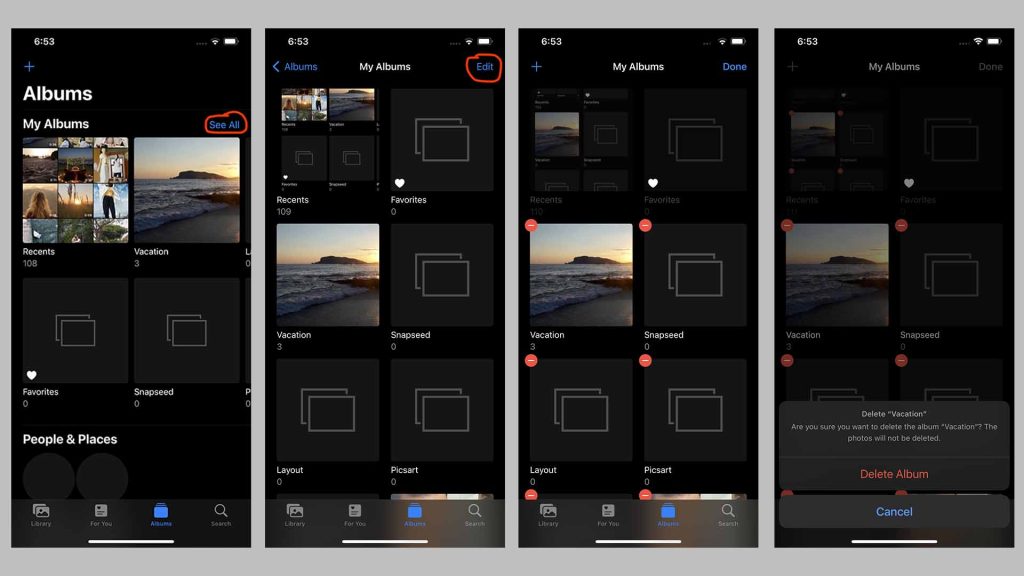 Here's how to delete an album on iPhone in the Photos app