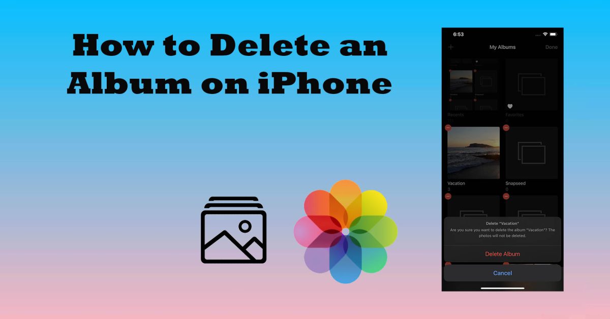 How to delete an album on iPhone