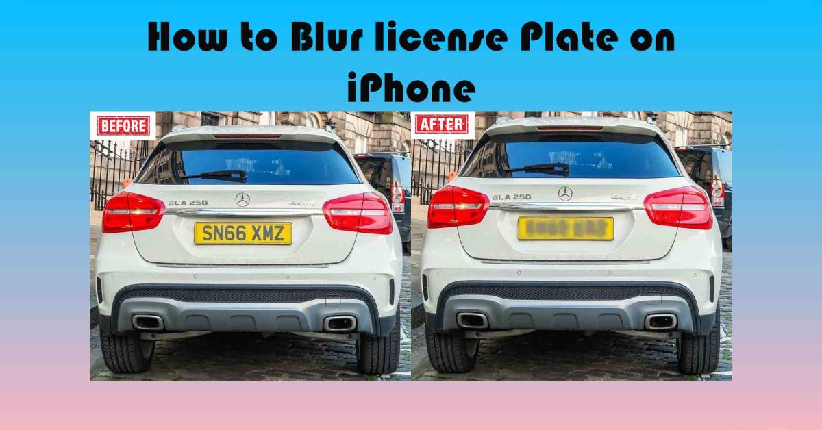 How to blur license plate on iPhone