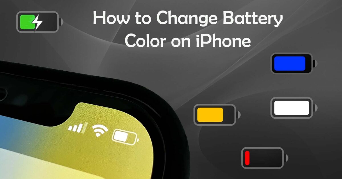 How to change battery color on iPhone